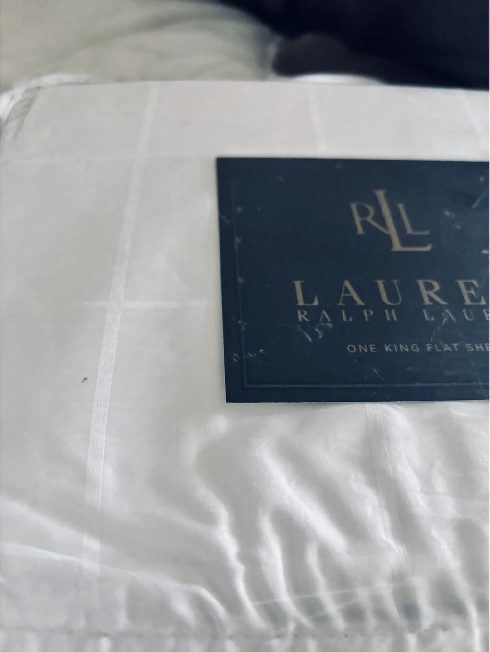 Ralph Lauren King Flat Sheet Vintage NIP White